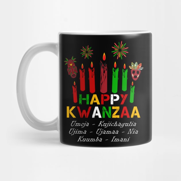 Happy Kwanzaa Seven Candles Principles Africa Celebration by MetalHoneyDesigns